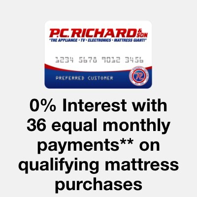 zero percent interest with thirty six equal monthly payments on qualifying mattress purchases 
