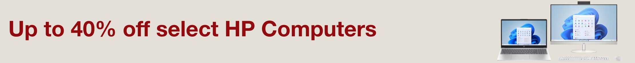 Up to 40% off select HP Computers