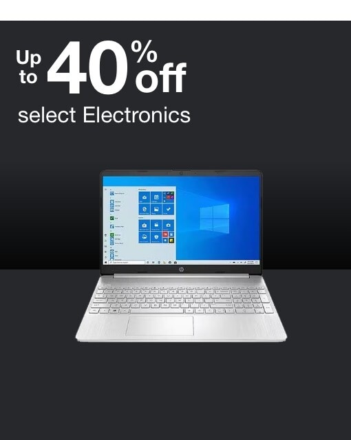 up to 40% off select electronics 