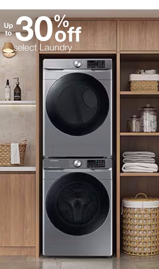 Up to 30% off select Laundry