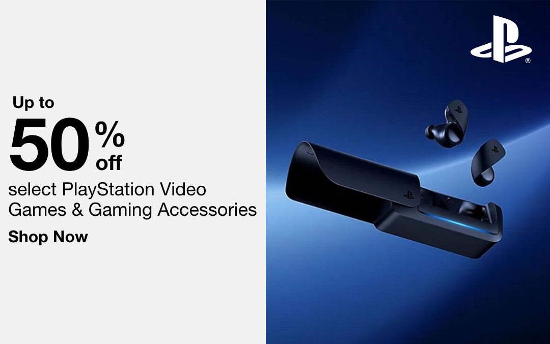 up to 50 percent off select playstation video games and gaming accessories shop now
