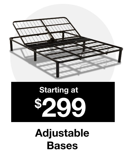 adjustable bases starting at 299 dollars
