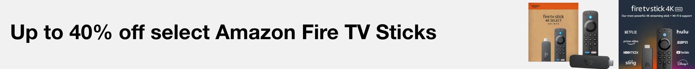 Up to 40% off select Amazon Fire TV STicks