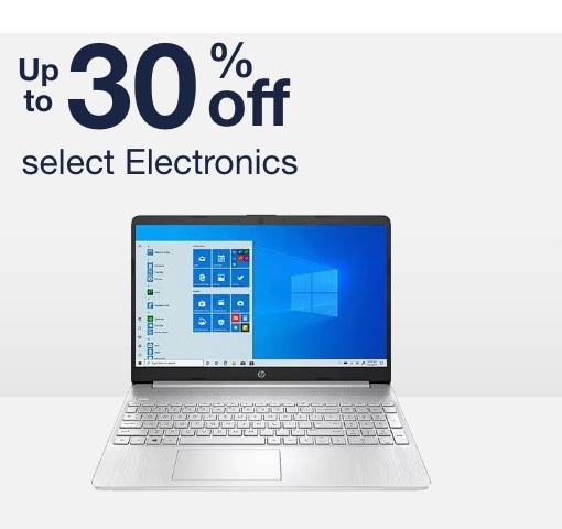 up to 30% off select electronics