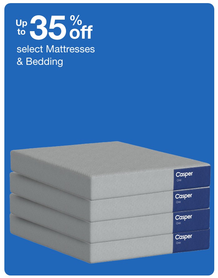 up to 35 percent off select mattresses and bedding