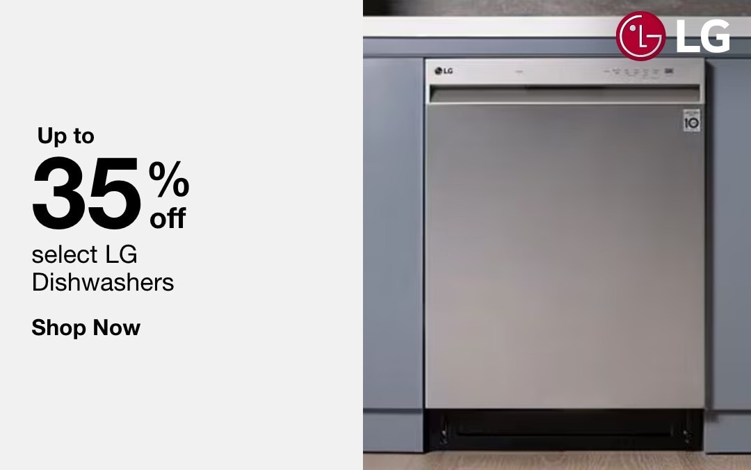 up to 35 percent off select LG Dishwashers Shop Now