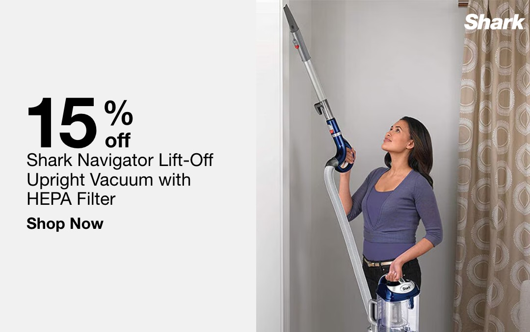 15% off Shark Navigator Lift-Off Upright Vacuum with HEPA Filter