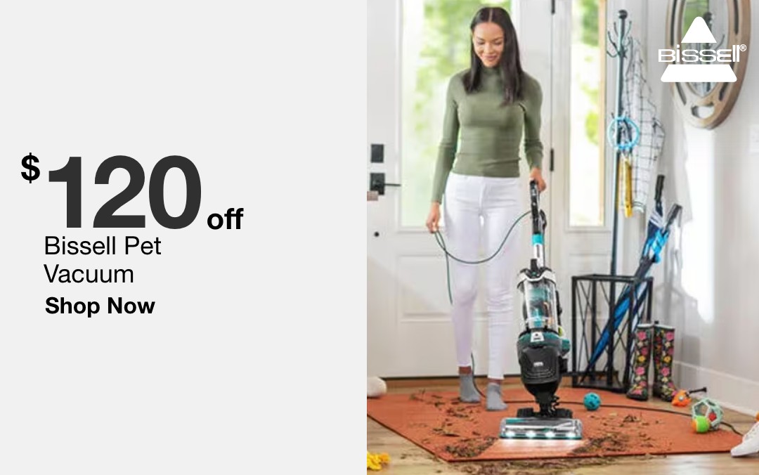 up to 120 dollars off bissell pet vacuum