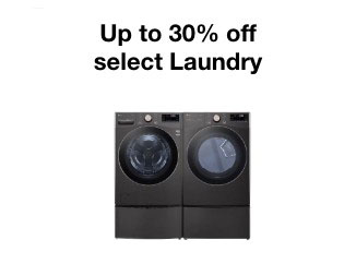 Up to 30% off select Laundry