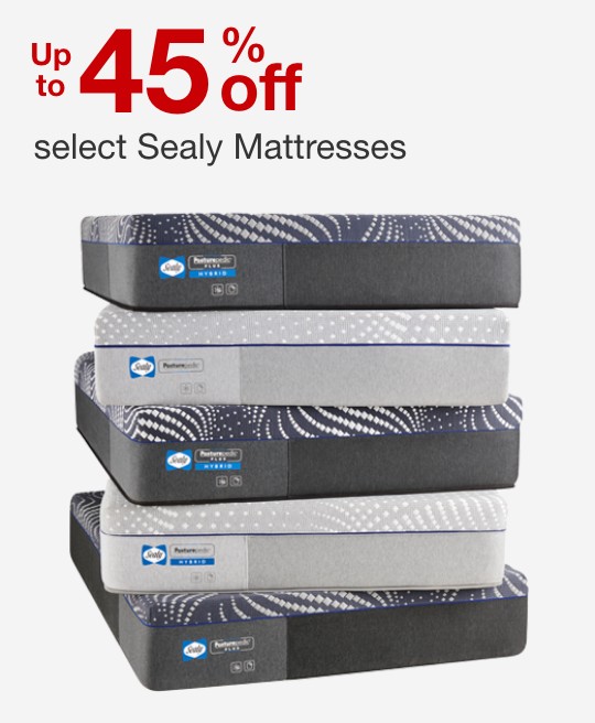 up to 45% off select sealy mattresses