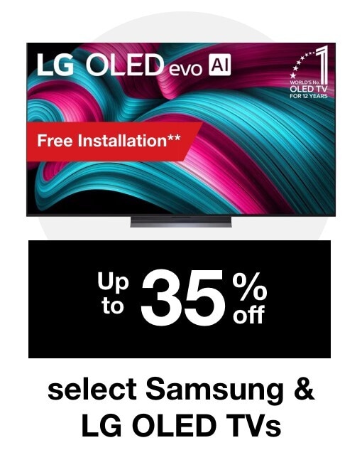 Up to 35% off select Samsung & LG OLED TVs