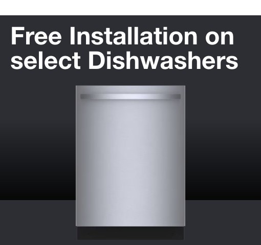 FREE install on select dishwashers