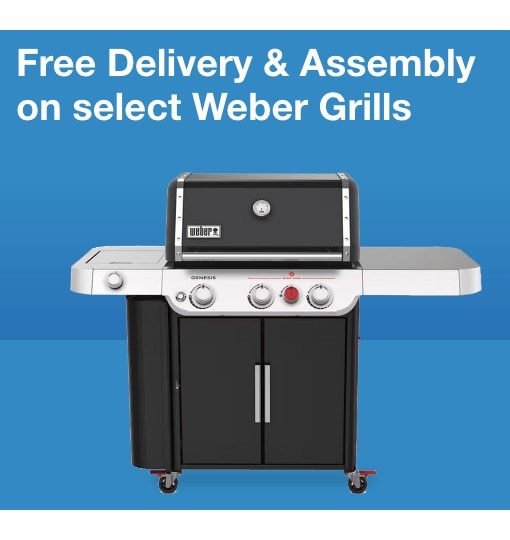 Free delivery & assembly on select weber grills 