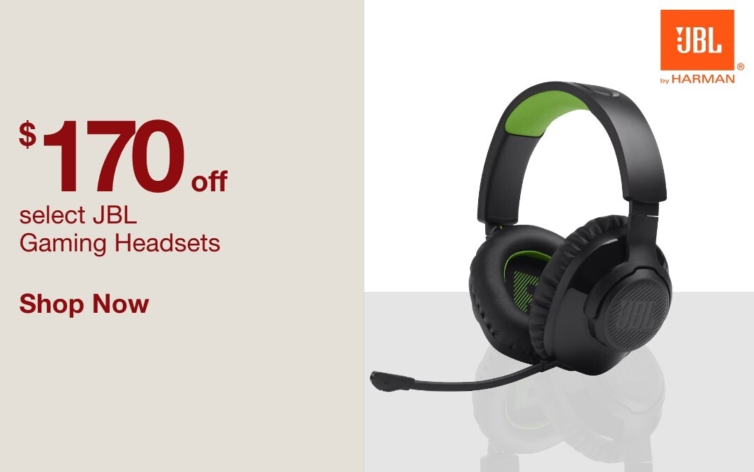170 dollars off select JBL gaming headsets shop now