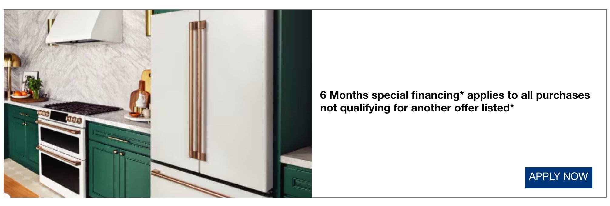6 Months special financing* applies to all purchases not qualifying for another offer listed*