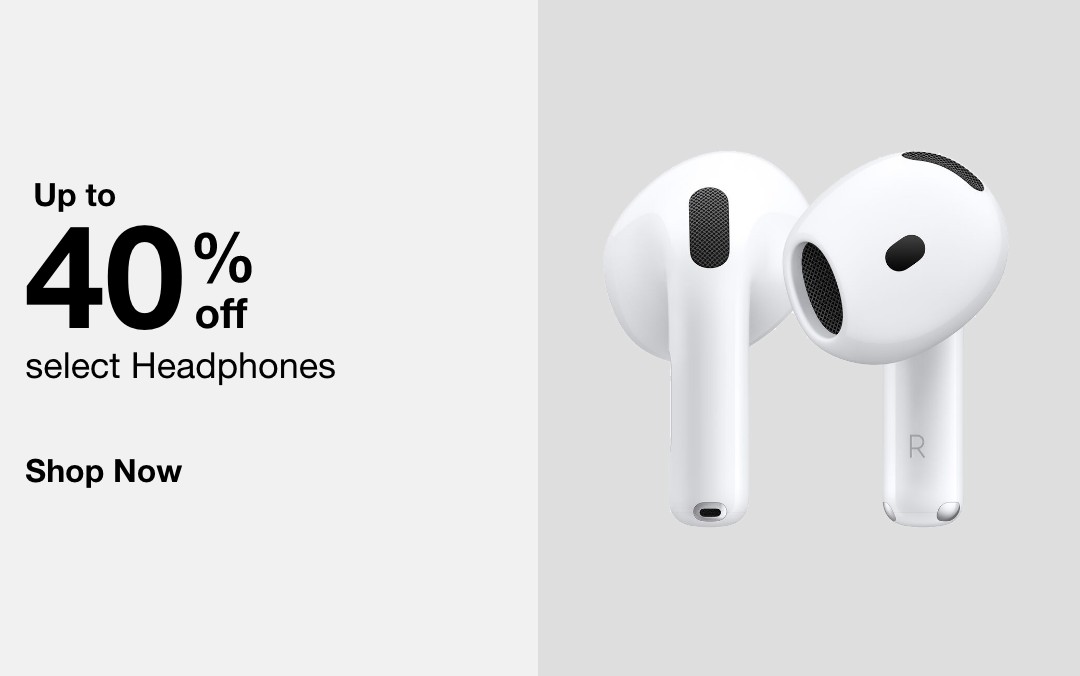 up to forty percent off select headphones