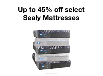 Up to 45% off select Sealy Mattresses