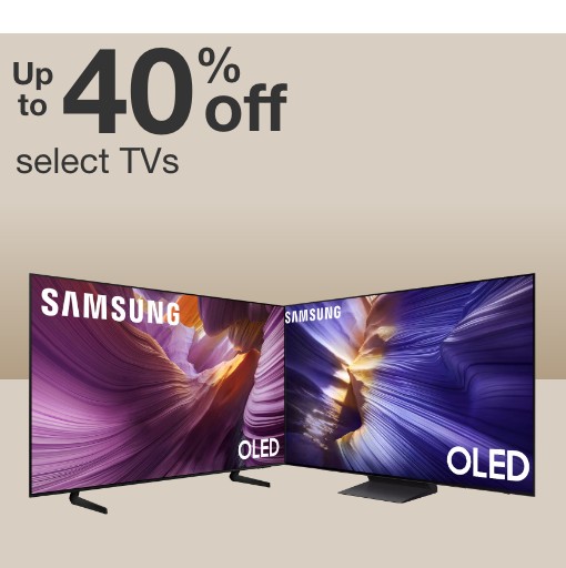 up to 40% off select tvs