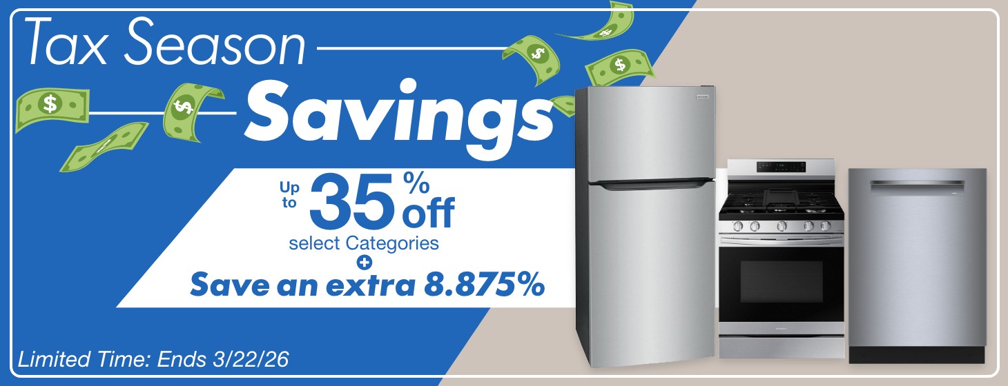 tax season savings up to 35 percent off select categories plus save an extra 8.875 percent