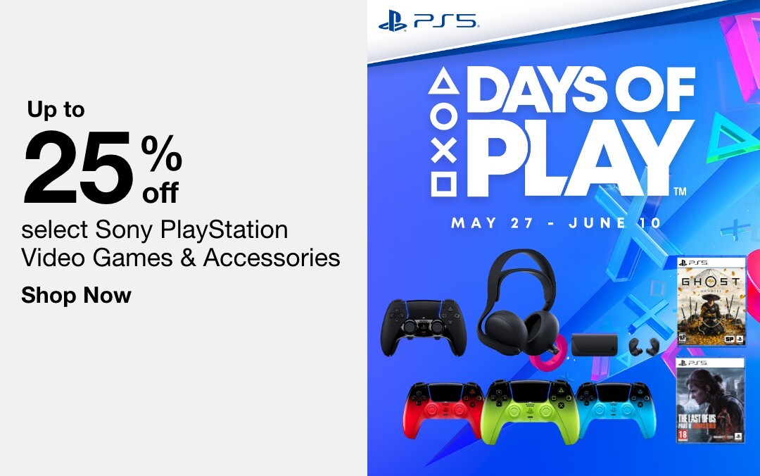Up to 25% off select Sony Playstation Video Games & Accessories