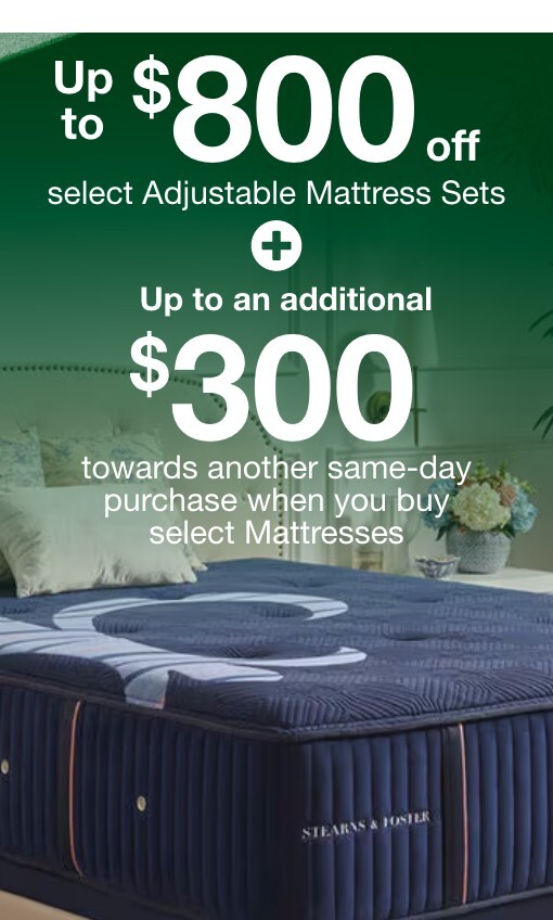 Up to $800 off select Adjustable Mattress sets