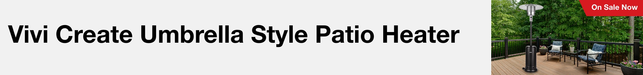 Vivi Create umbrella style patio header on sale now