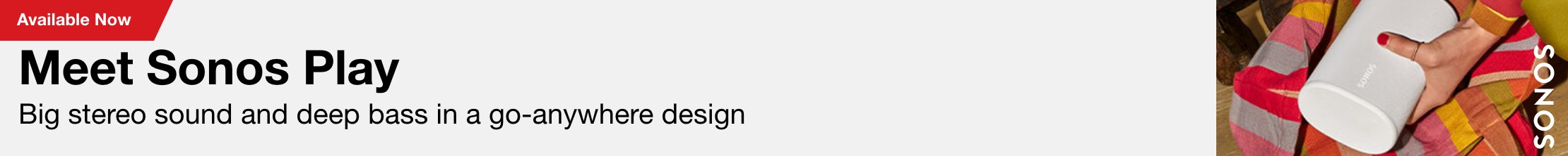 Meet Sonos Play Big stero sound and deep bass in a go-anywhere design