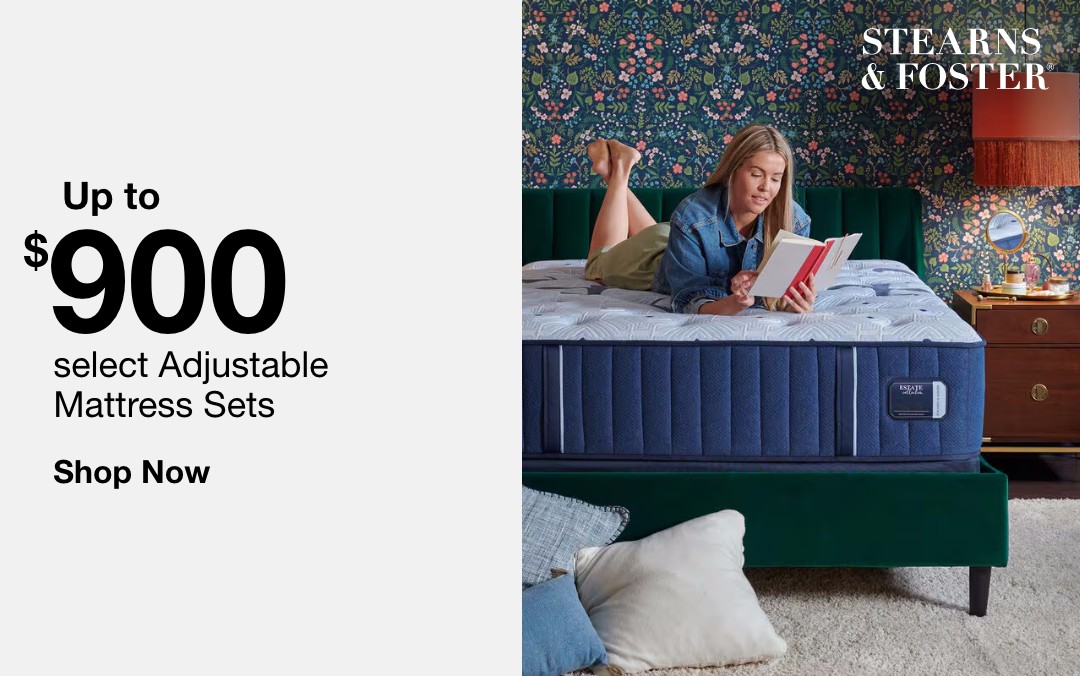 Up to $900 off select Adjustable Mattress Sets shop now stearns and foster