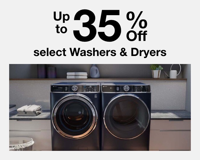Up to 35% select washers & dryers
