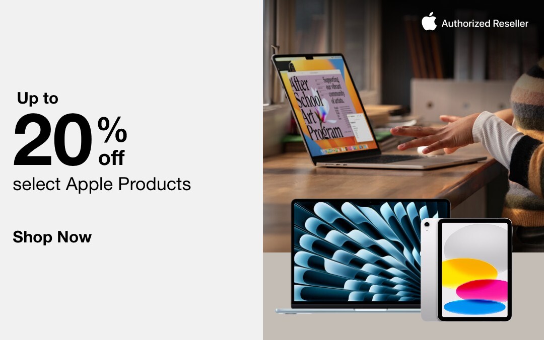 Up to 20% off select Apple Products