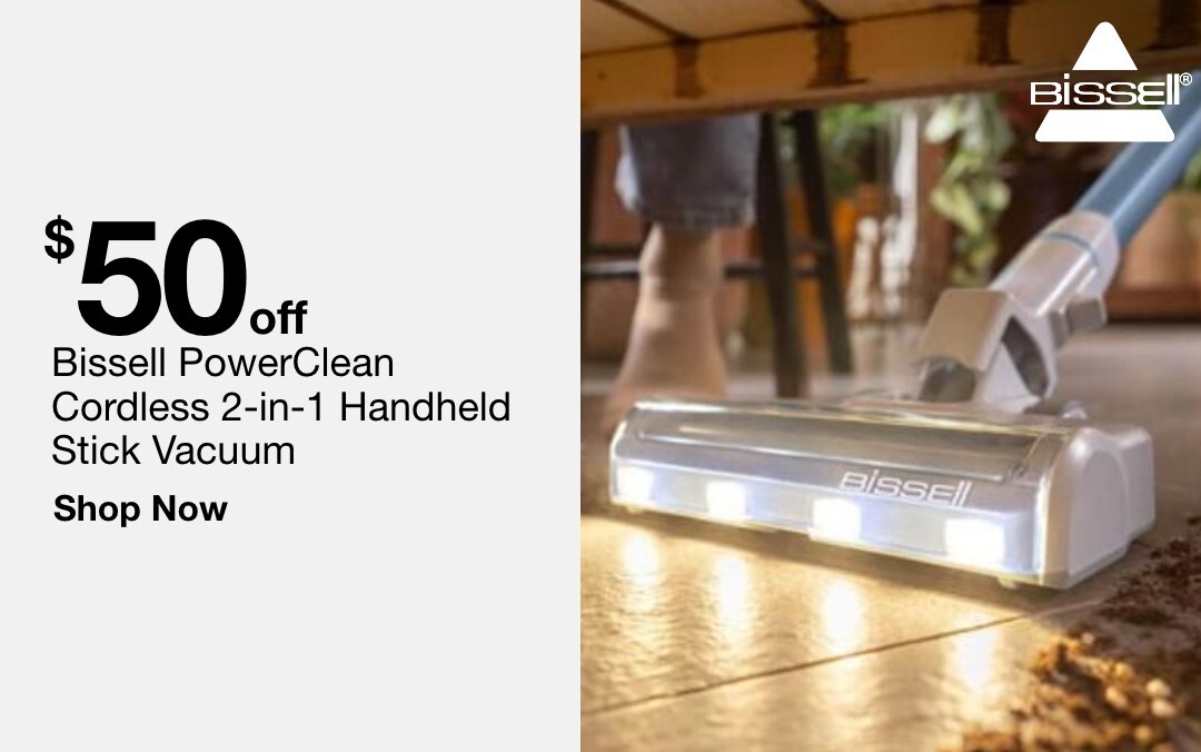 up to 35 percent off select bissell vacuums shop now