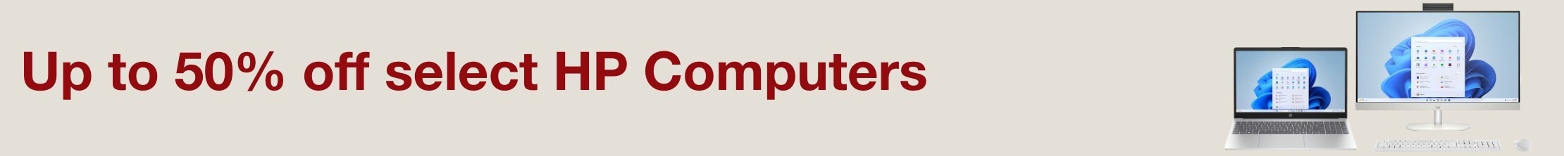 Up to 50% off select HP Computers