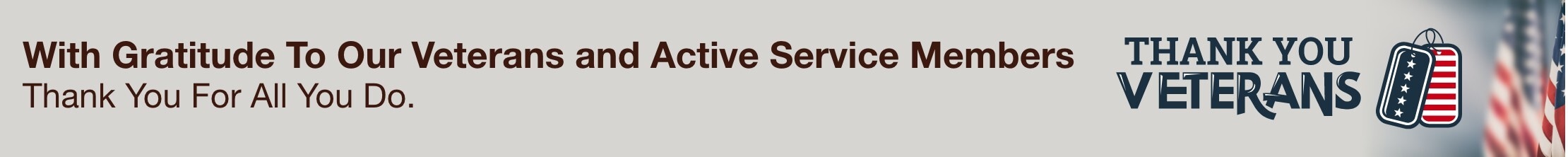 with grattitude to our veterans and active service members thank you for all you do