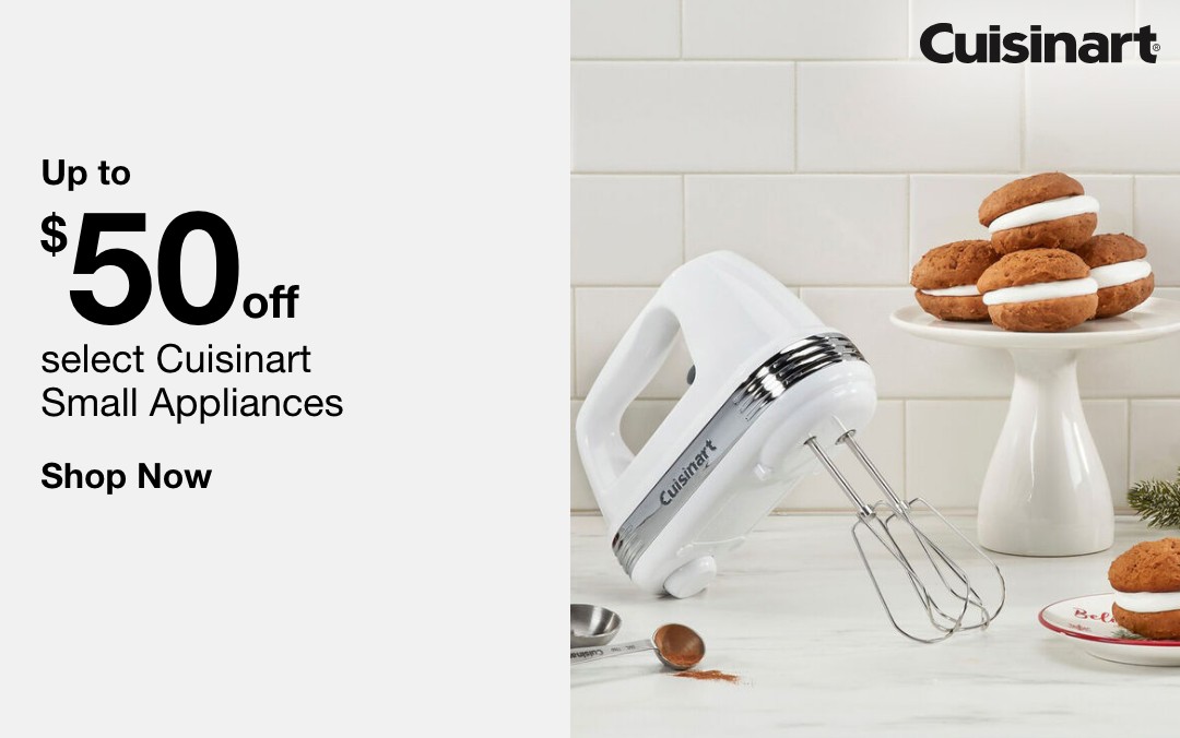 up to 50 dollars off select cuisinart small appliances