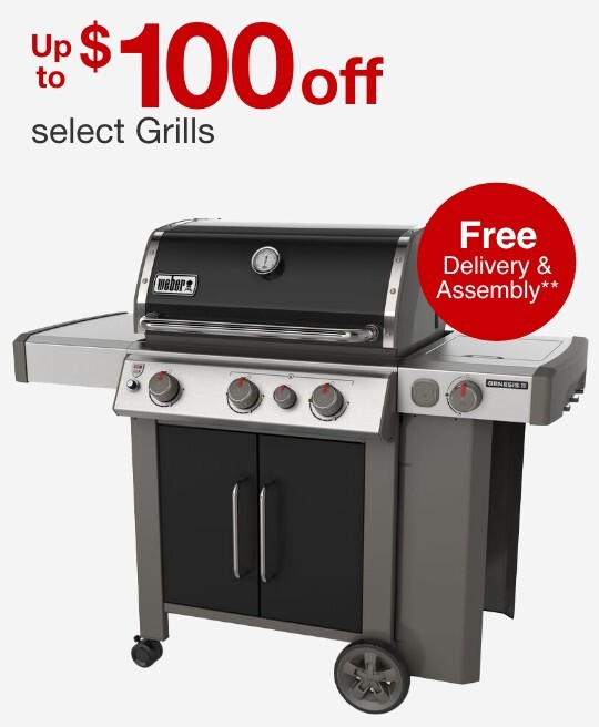 up to 100 dollars off select grills free delivery and installation