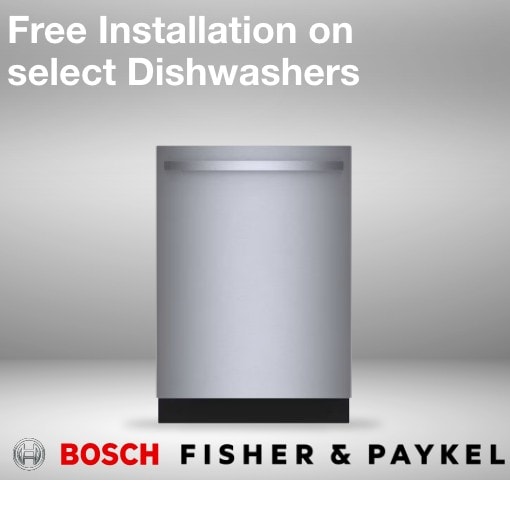 Free installation on select dishwashers
