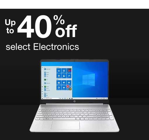 up to 40% off select electronics