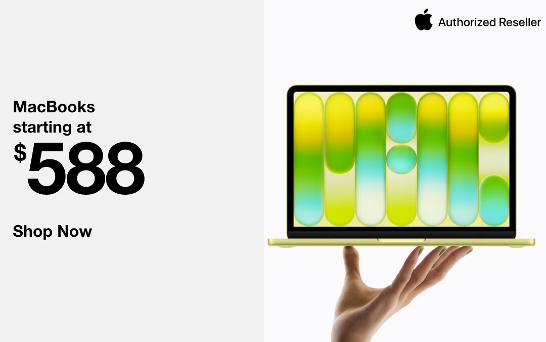 Macbooks starting at $588. SHOP NOW