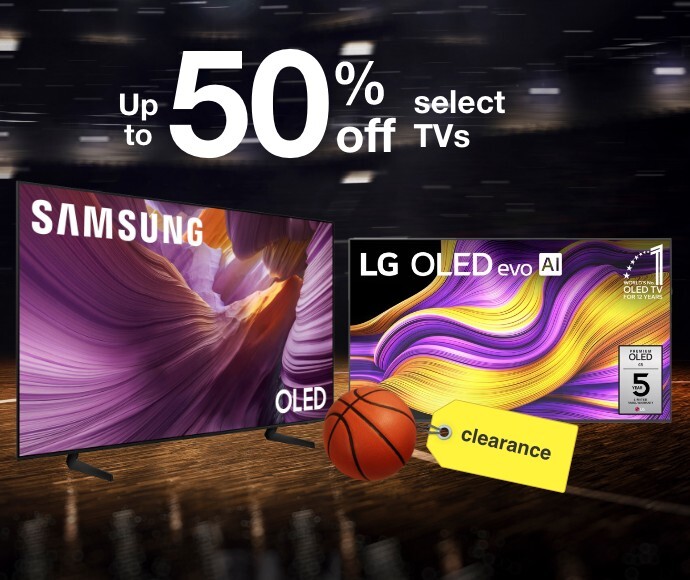 Up to 50% off select TVs clearance
