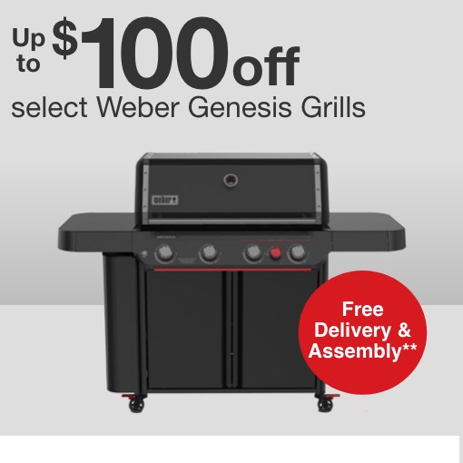 up to 100 dollars off select weber genesis grills free delivery and assembly