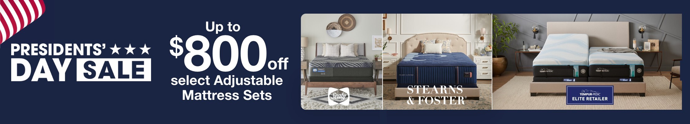 Up to $800 off select adjustable mattress sets