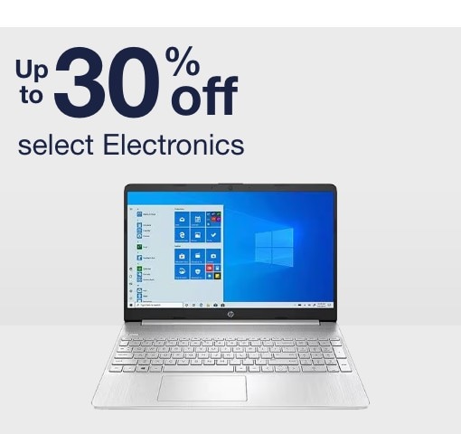 up to 30% off select electronics