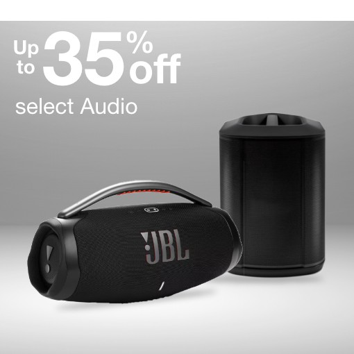 up to 35% off select audio