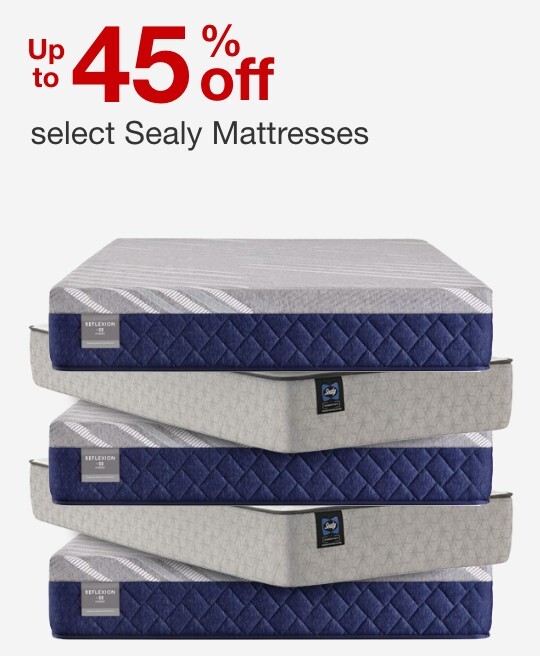 up to 45% off select sealy mattresses