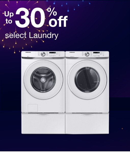 up to 30% off select laundry 