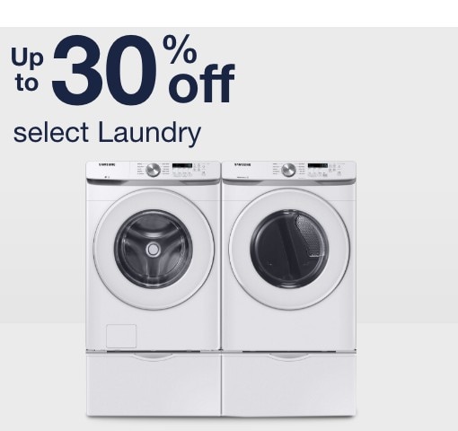 up to 30% off select laundry