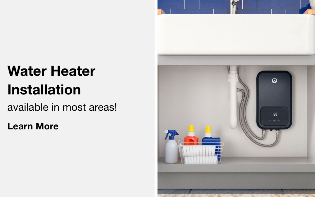 Water heater installation available in most areas!