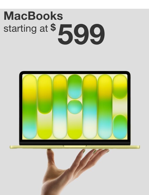 macbook starting at 599 dollars