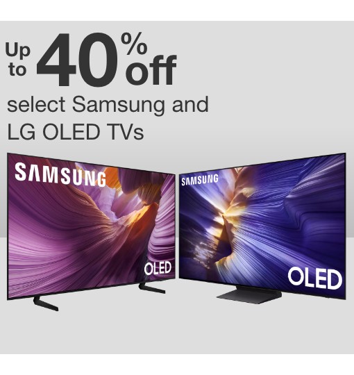 up to 40 percent off select samsung and lg oled tvs 