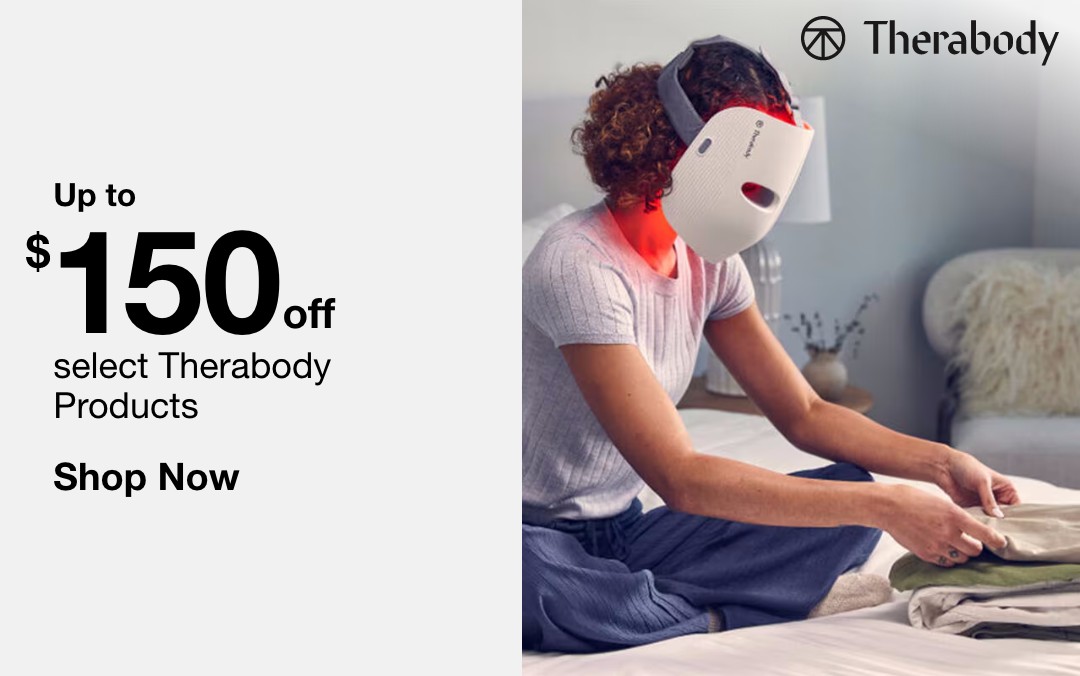 Up to 150 dollars off select therabody products shop now